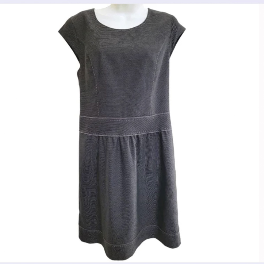 Armand Thiery City Graphite Top Stitched Dress FR 42 US 8